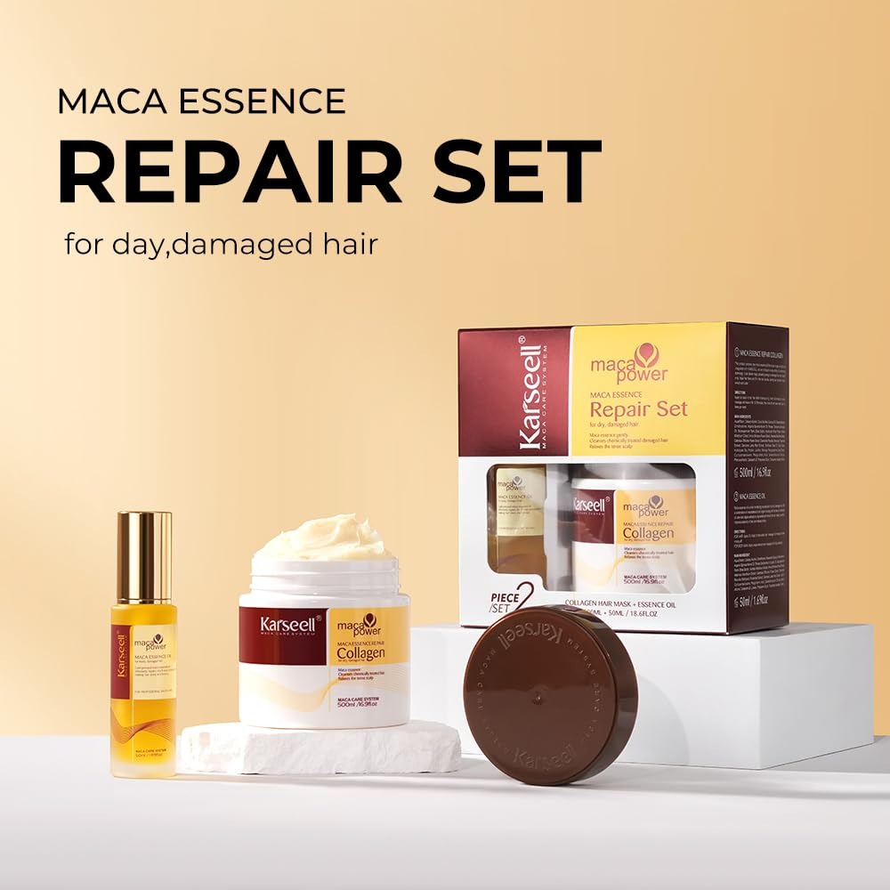 Karseell Collagen Hair Mask+Argan Serum Bundle