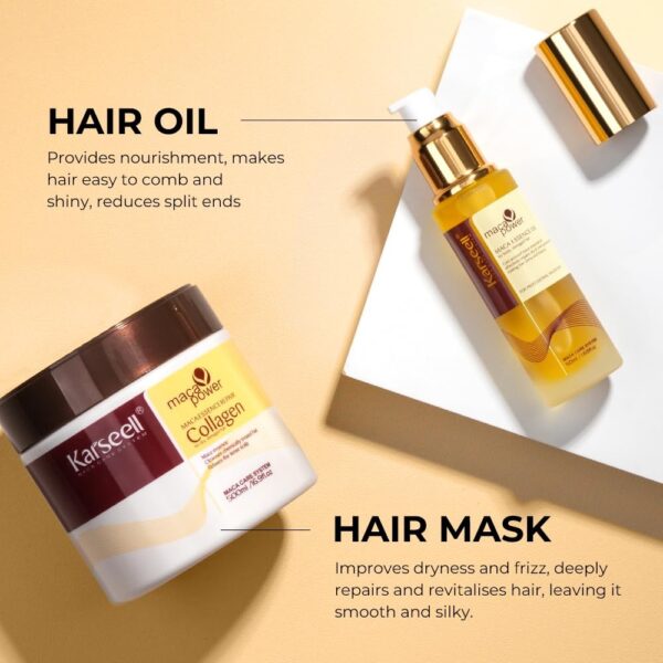 Karseell Collagen Hair Mask+Argan Serum Bundle - Image 4