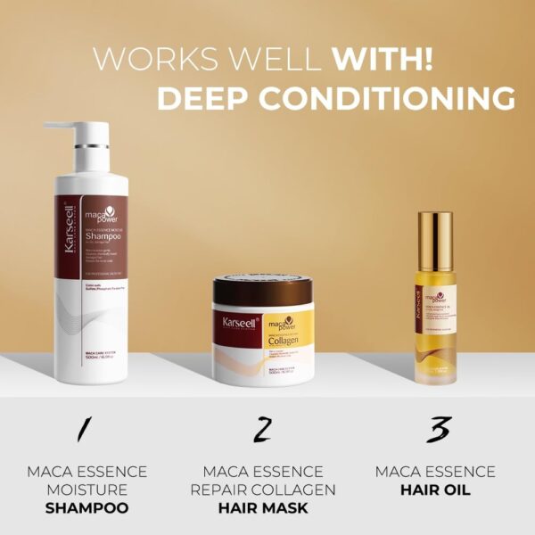 Karseell Collagen Hair Mask+Hair Shampoo+Argan Oil Set - Image 2