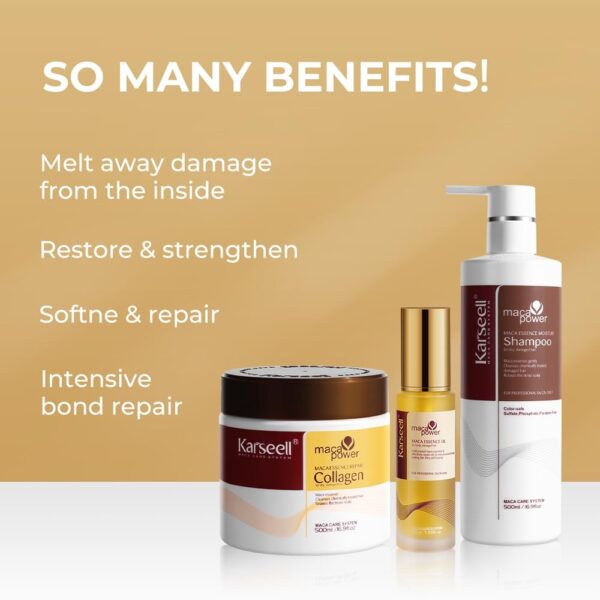 Karseell Collagen Hair Mask+Hair Shampoo+Argan Oil Set - Image 3